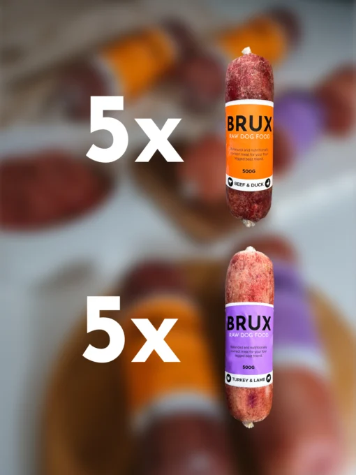 brux mix box with beef and duck, turkey and lamb