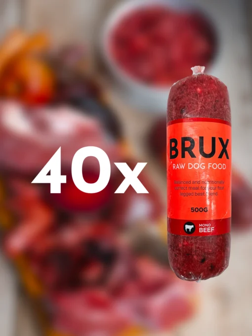 balanced raw dog fod with beef by brux