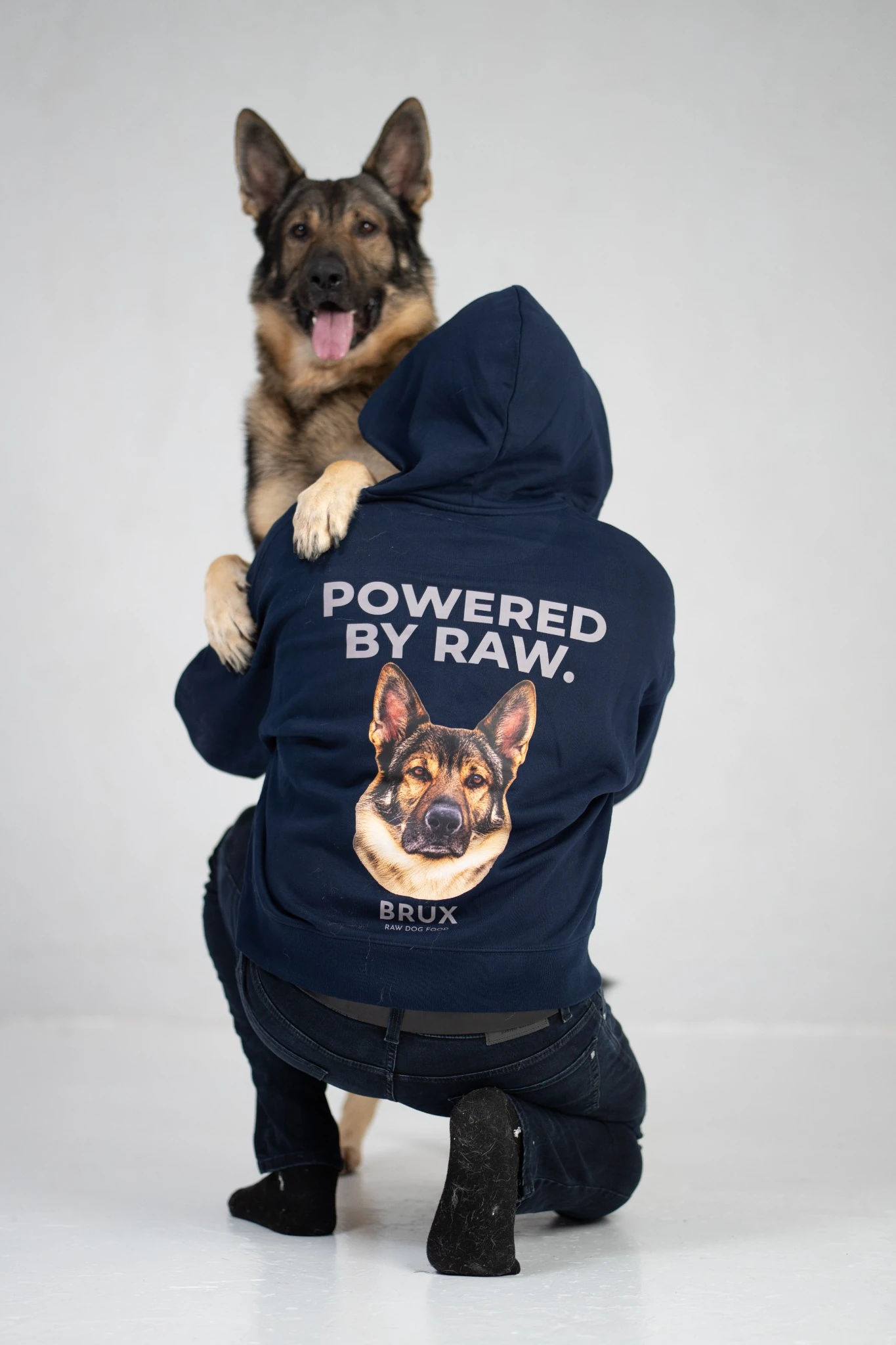 BRUX Zip-Up Hoodie - French Navy - Image 2