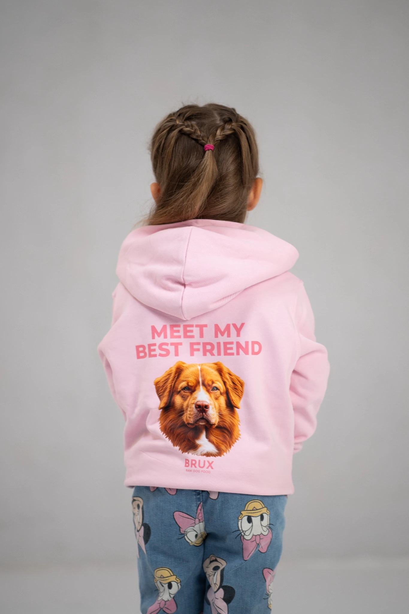 BRUX Kid Hoodie - Cotton Pink - Image 2