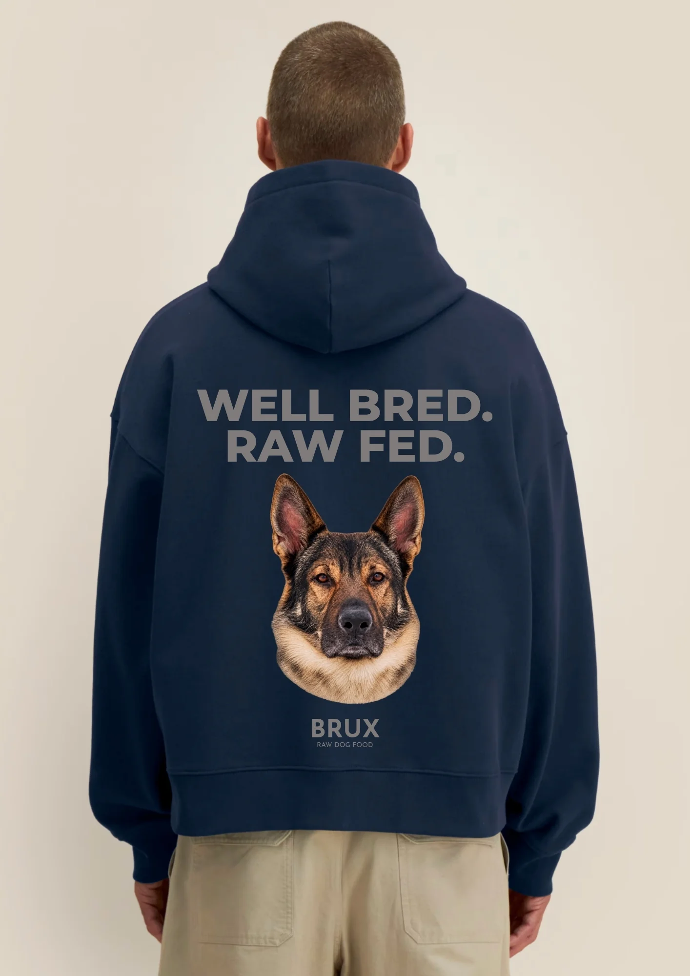 BRUX Zip-Up Hoodie - French Navy - Image 5