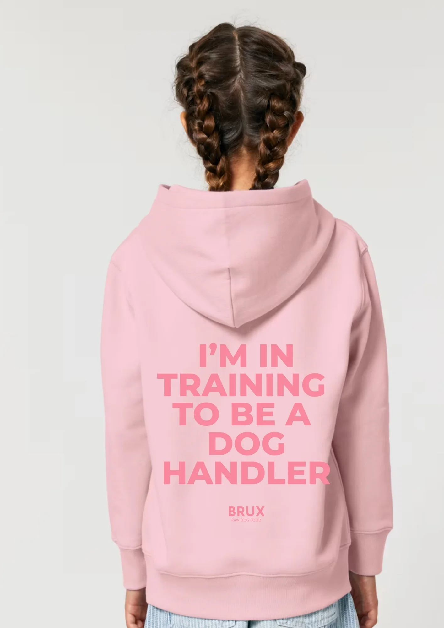 BRUX Kid Hoodie - Cotton Pink - Image 4